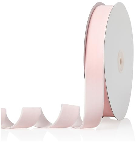 Nastro di velluto rosa confetto per albero di Natale, ghirlande, decorazioni vintage fatte a mano, ornamenti, confezioni regalo e fiocchi