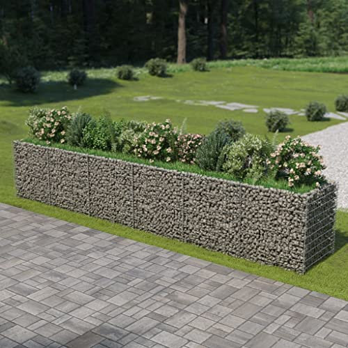 DYRJDJWIDHW blumentopf schwarz,blumentopf groß,blumenkübel,übertopf groß,GabionenHochbeet Verzinkter Stahl 540×90×100 cmpflanzkübel,pflanzkübel XXL,blumentopf mit füßen,