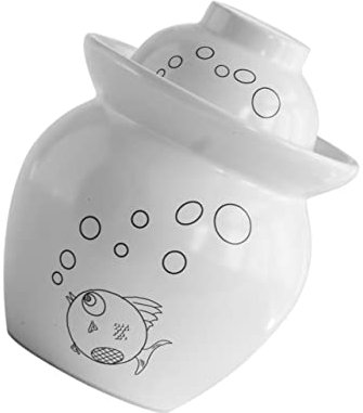 PRETYZOOM Pot À Kimchi en Céramique Bocaux De Fermentation pour Légumes Marinés Récipient À Cornichons Scellé Passoire