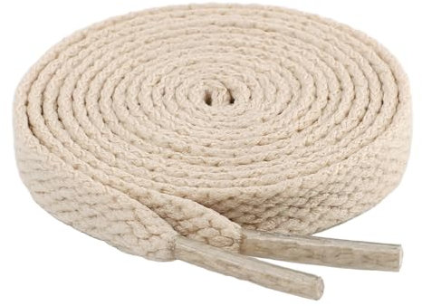 riemot Premium Schnürsenkel flach, Ersatz Schuhbänder für Sneaker, Sportschuhe, Laufschuhe, Turnschuhe, Shoelaces für Herren, Damen, Kinder,Beige 100CM