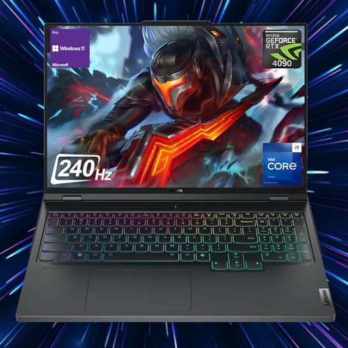 Lenovo Legion Pro High-Performance i9 Gaming Laptop, 16 WQXGA 240Hz, Intel Core i9-14900HX, NVIDIA GeForce RTX 4090, 64GB DDR5 RAM, 4TB SSD, HDMI, RGB Backlit KB, Webcam, Wi-Fi 6, Win 11 Pro