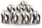 YHEGBFD Baumwollbeutel mit Kordelzug, mit Brille, französische Bulldogge, Musselinbeutel, Kordelzugbeutel, Schmuckbeutel, Hochzeitsfeier, Geschenkbeutel, 8 Stück