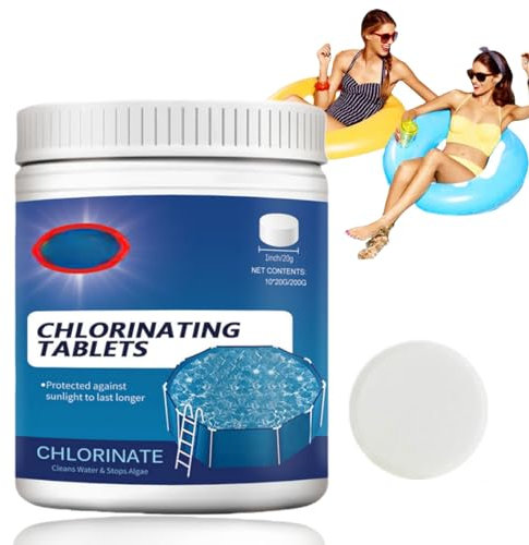 Compresse per la pulizia della piscina da 200 g, compresse multifunzionali Ch-Lorine, compresse Ch-Lorine per piscina, tavolo cloro/ine per vasca da 1 pollice, C/hlorine per vasca idromassaggio