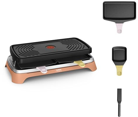 Tefal Food & Co, Plancha électrique Intérieur et extérieur, Cuissons polyvalentes, Tapas, Snack, Raclette, Poêlons classiques et XL, 8 personnes, RE650J10