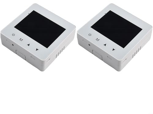 QOXEZY Termostato con pulsanti touch per termostato Tuya per ZigBee, alimentato a batteria, termostato 3A IP20 per casa, lavoro, vacanze (2 pezzi)