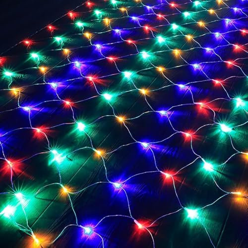 Net Lights Exterior Interior - 2600 LED 10m X 8m Cadena De Luces Luces Impermeables Enchufables Con 8 Modos De Luz/Temporizador/Remoto - For Árbol De Navidad/Exterior/Cortina/Ventana/Decoraciones De J