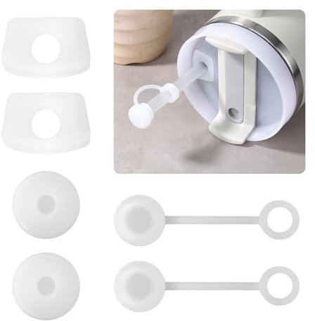 Silicone Spill Proof Stopper Set, Compatible with Stanley Quencher H1.0 H2.0, 6PCS Leak Proof Accessories for Stanley Cup