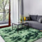 SOANNY Hochflor Wohnzimmer Teppich, Waschbar Anti-Rutsch & Flauschig, Groß Tie-Dye Langflor Shaggy Teppich für Schlafzimmer & Kinderzimmer, Bettvorleger Matte, 200 x 300 cm, Grün