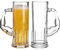 SilverChry Boccale da birra in vetro con manico a braccio muscolare, boccale da birra con manico, design vintage, 570 ml