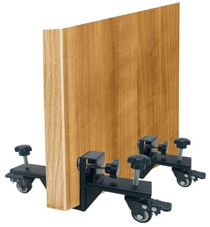 2Pcs Panel Dolly, Door Lifter Crat, Heavy Duty Door Panel Mover Adjustable with Wheels, Heavy Door Installation Tools for Carrying 2.5-4.5cm Door Panels