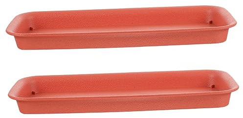 Gatuida 2pièces Soucoupe pour Plantes Rectangulaire Plastique Réutilisable Assiette pour Jardinières à Intérieur Et Extérieur Récupération Eau