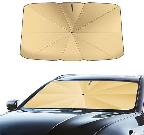 EIWXEFQT Windschutzscheibe Sonnenblende Regenschirm, für Mazda CX-70 2024- Faltbarer Sommer Sonnenschirm für Auto Windschutzscheibe