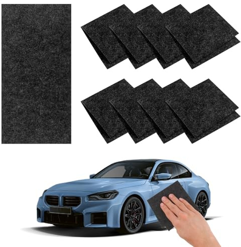 8 PCS Nano Kratzerentferner Tücher, Nano Sparkle Tuch für Auto Lackreparatur, Entfernt Leichte Kratzer, Kompatibel mit Allen Farben, Repariert Lackreste, Schlieren und Wasserflecken