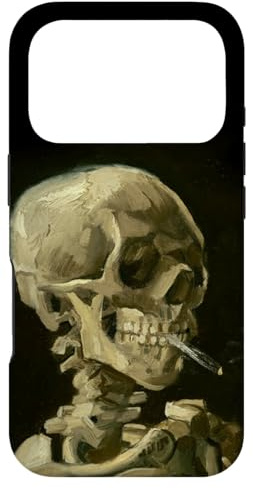 Hülle für iPhone 17 Pro Van Gogh Malerei Kopf des Skeletts Zigarette Kunst Telefon Abdeckung