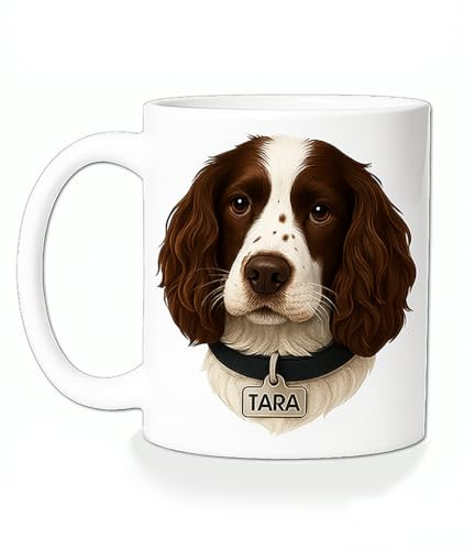 Personalised Springer Spaniel Mug – Gift Wrapped Box, Custom Dog Name Coffee Cup Gift for Springer Lovers