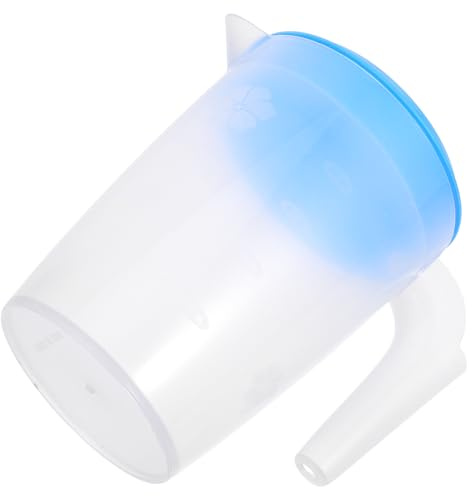 NUOBESTY Pichet à Eau 1 L Réutilisable en Plastique Transparent Couvercle Anti-Déversement pour Boissons Froides et Pique-Niques