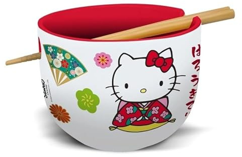 Born To Vape presente Set Ramen Hello Kitty - Bol et Baguettes Kawaii et son sticker BTV exclusif collectionnable