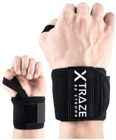 GYMGEARS Handgelenk Bandagen [2er Set] Wrist Wraps 45cm - Profi Handgelenkbandage für Kraftsport, Bodybuilding, Powerlifting, CrossFit & Fitness - Für Frauen & Männer geeignet