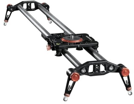 Walimex Pro Carbon Video Slider Pro (80 cm, ruckelfreie Kamerafahrten, inklusiv Transporttasche und Wasserwage) schwarz