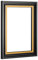 Schattenfugenrahmen GLADI5 für Acrylglas, Alu-Dibond, Glas und Forex Bilder Schattenfuge 0.5cm 40x60cm Schwarz (matt)
