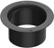 Hon&Guan ø150mm Aufschweißflansch 6 Inch Lüftungsrohr Schwarz, ABS Wandflansch Verbinder für Belüftungssystem Luftführung Abluftventilator Klimaanlage Rohrverbinder