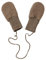 Engel Baby Fäustel ohne Daumen, Fleece, 100% Schurwolle (kbT) (50/56, Walnuss melange)