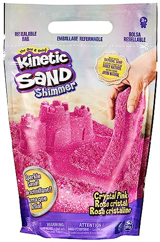 Kinetic Sand Schimmersand Crystal Pink, 907 g - rosa Glitzersand für Indoor-Sandspiel aus Schweden, ab 3 Jahren