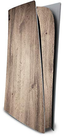 Finest Folia, Design Cover RX023, film de protection autocollant en vinyle, anti-rayures, compatible avec PS5, pour boîtier de console de jeux (édition numérique, n° 10, bois)