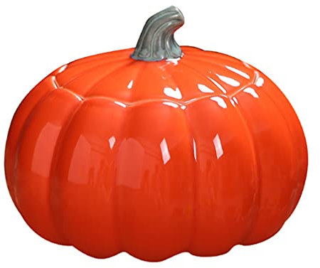 Tomaibaby Ceramic Pumpkin Bowl, Pumpkin Shaped Storage Jar Sugar Bowl with Lid, Cookie Jar for Halloween Decoration Storage Candy Cookies Tea Coffee Flour