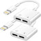 Adaptateur de charge double Lightning certifié MFi 2 en 1, répartiteur de casque iPhone pour iPhone 13 12 11 XS XR X 8 7 6 Prise en charge audio + charge + appel + contrôle du volume – Lot de 2