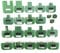 Akozon 22 Stück Ktag Adapters BDM Adapter BDM Rahmen BDM Sondenadapter Chip Tuning Tool Zubehörsatz Komplettsatz für KTAG KESS/Trasdata
