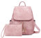 DIRRONA Mochila Mujer Casual Bolsa de Viaje Mochila de Mujer Impermeable Señora Bolsa de Escuela Compras Trabaja Bolsas de Hombro Ligero Borla Mochila con Embrague Pequeño Rosa