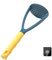 FUYTERY schiacciapatate in plastica manuale cibo verdura strumenti da cucina complementari (Blu)
