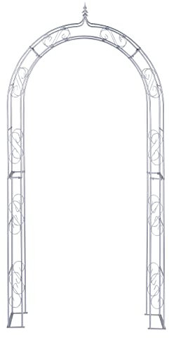Hirsch Terracotta Rosenbogen Georg Spitz Feuerverzinkt 10 mm Vollmaterial Breite 140cm Höhe 245cm Tiefe 40cm, 5-teilig