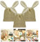 Oblique Unique® 3er-Set Jute Osterhasen-Beutel mit Knoten-Ohren – Naturfarben, Wiederverwendbare Stoffbeutel aus Jute & Baumwolle – Ideal für Osterdeko, Geschenkverpackung, Mitgebsel & DIY-Basteln