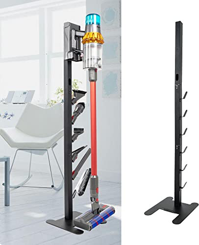 EZ SPARES Soporte de almacenamiento para estación de acoplamiento, compatible con Dyson V15 V11 V10 V8 V7 V6 accesorios de aspiradoras inalámbricas, estante organizador de soporte de metal estable