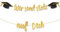 COLOFALLA Abschluss Deko Wir sind stolz auf Dich Girlande Banner Glitzer Abitur Abi 2025 Bachelor Gratulation Bestandene Prüfung Abschlussfeier Party Deko (Gold)