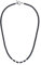 GAVU Perlenkette aus Schwarzer Onyx mit T Bar Verschluss Natursteinperlen Halskette für Damen und Herren 50cm