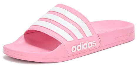 Adidas Douche Adilette Mixte Adulte, Rose/blanc/rose bonheureux, 16 Women/15 Men