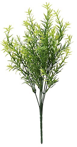 7 Pezzi di Steli di Rosmarino Artificiale, Piante Verdi con Ramo di Rosmarino Finto da 14,5 Pollici, Arbusti di Plastica Finti, per Fattoria, Portico, Patio, Decorazioni(Verde)
