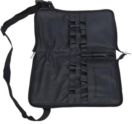 Porte-pochette de Ceinture pour Pinceaux de Maquillage, étui Portable pour Pinceaux avec 23 Poches, Sangle de Ceinture Réglable, pour Maquilleuse, Esthéticienne, Matériau PU,