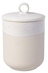 like. by Villeroy & Boch – Winter Glow Längliche Dose Rund Beige, Mikrowellensicher, Winterliche Gebäckdose, Vorratsdose Weihnachten, Süßigkeiten Aufbewahrung, Plätzchendose, Premium Porzellan