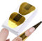 Nail Forms for Builder Gel 100PCS Poly Gel Nail Stickers Self Adhesive Nail Extension Tips UV Gel Guide Stickers(Gold)