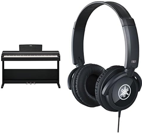 Yamaha Piano digital ARIUS YDP-105: piano doméstico moderno y elegante para principiantes en Rosewood, incluido con auriculares HPH-100