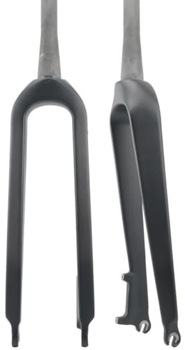 Mountain Bikes Bikes Rigid Fork 26in 27.5in 29in 29L 28.6 1-1/8'' Straight Tube 1-1/2''Tapered Tube Bike Hard Fork Carbon Fiber Front Forks Disc Brake Bikes Fork QR(Matte black,TAPERED_26IN)