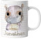 timalo® Tasse Tiere mit Namen personalisiert | Nilpferd Wunschname personalisierbares Geschenk zur Einschulung, Weihnachten, Nikolaus für Kinder | mug-t-21