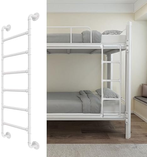 Escabeau d'escalier en métal blanc pour fenêtre de sous-sol 3 ou 8 marches (115 cm)