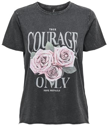 ONLY Damen ONLLUCY REG S/S JRS NOOS Top, Schwarz,XL