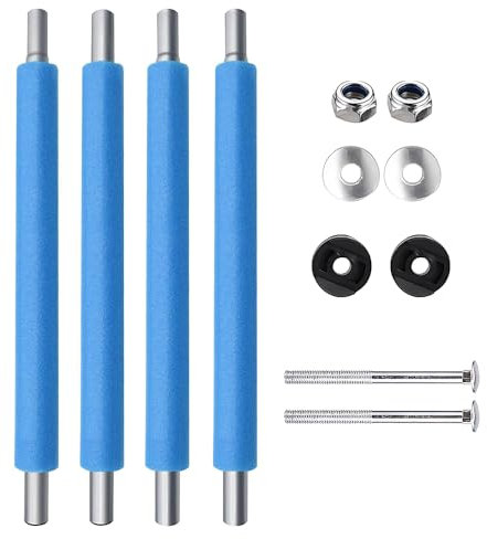 4 Stück Trampolin Stangen Ersatz, Schaumstoff Trampolin Stangen 1.96m, Universelle Trampolin Ersatzteile, Trampolin Schaumstoffrohre mit Schrauben Zubehör, Trampolin Zubehör, Trampolin Stangenschutz