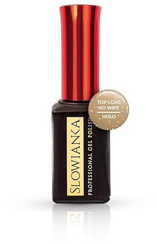 Slowianka Nail Trends Top Coat No Wipe Holo 10g Gel-Nagellack, Hochglanz-Finish, Schnelltrocknend, Kein Abwischen, Langanhaltend, Ideal für Nageldesign und DIY-Maniküre